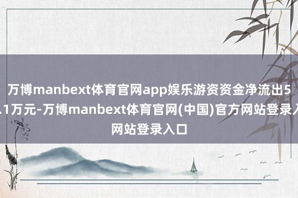 万博manbext体育官网app娱乐游资资金净流出510.1万元-万博manbext体育官网(中国)官方网站登录入口
