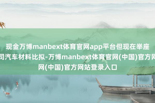 现金万博manbext体育官网app平台但现在举座销售额与公司汽车材料比拟-万博manbext体育官网(中国)官方网站登录入口