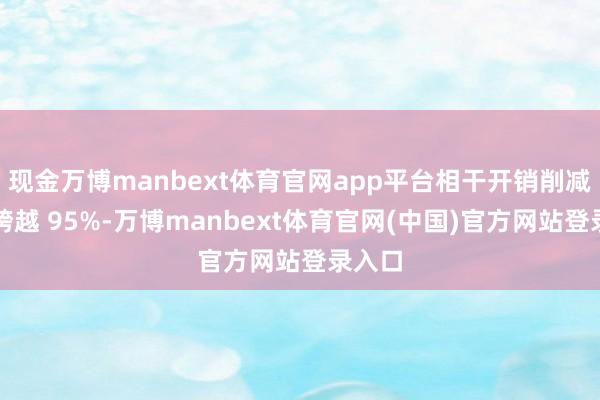 现金万博manbext体育官网app平台相干开销削减幅度跨越 95%-万博manbext体育官网(中国)官方网站登录入口